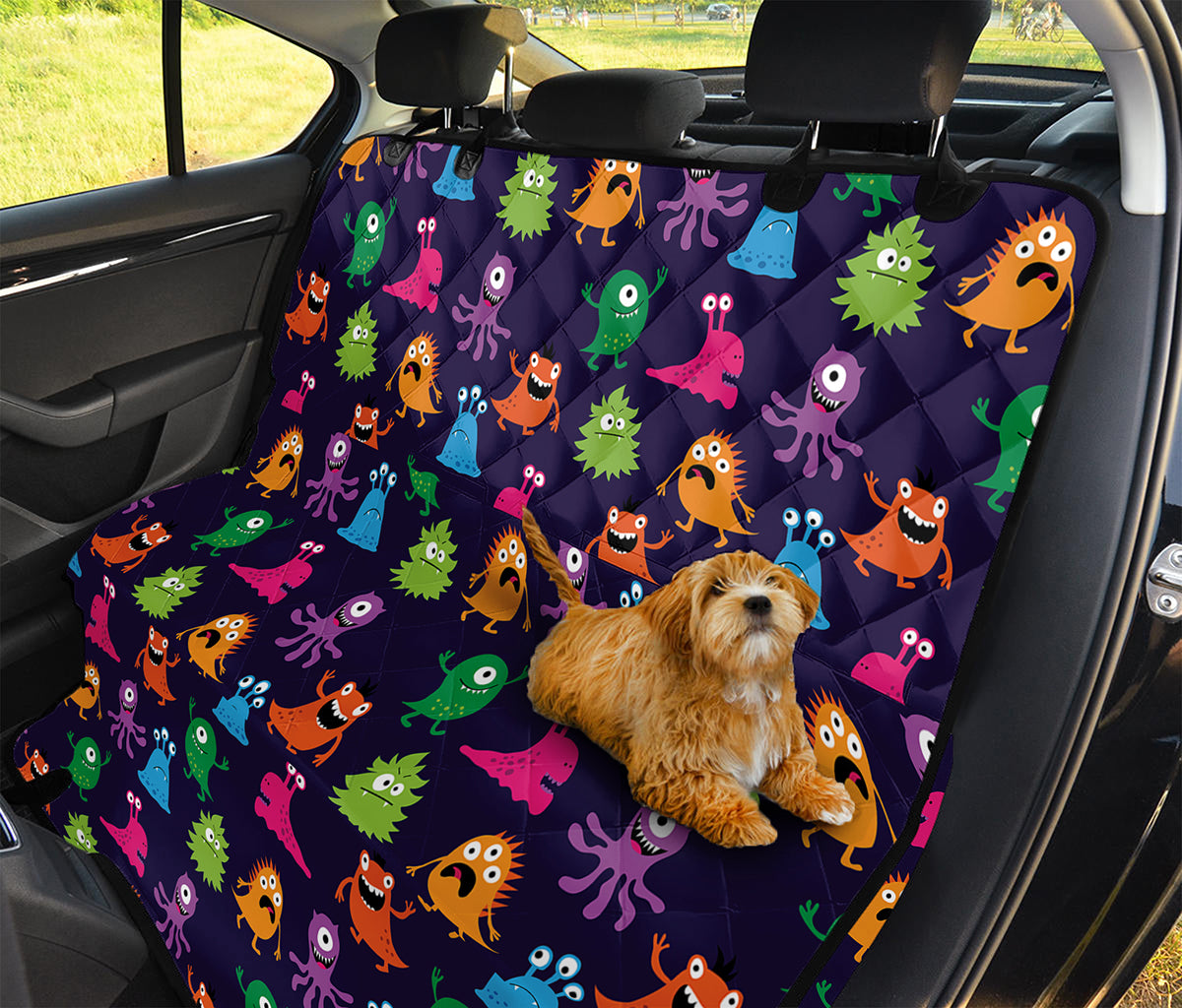 Cute Monster Pattern Print Pet Car Back Seat Cover