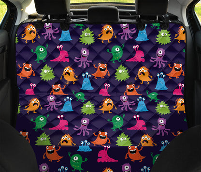 Cute Monster Pattern Print Pet Car Back Seat Cover