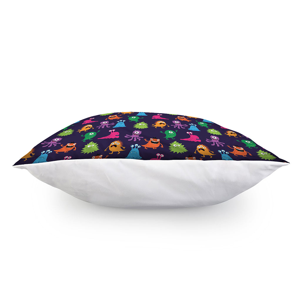 Cute Monster Pattern Print Pillow Cover