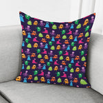 Cute Monster Pattern Print Pillow Cover
