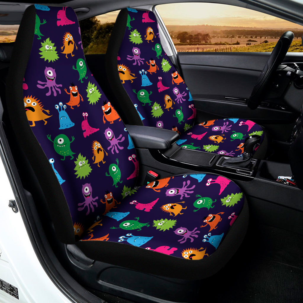 Cute Monster Pattern Print Universal Fit Car Seat Covers