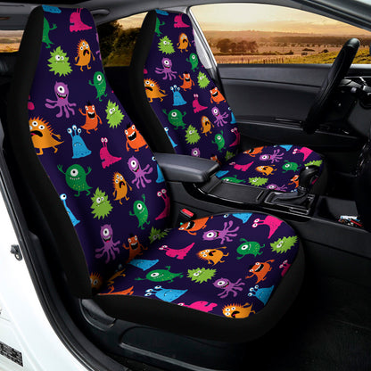 Cute Monster Pattern Print Universal Fit Car Seat Covers