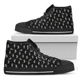Cute Mummy Pattern Print Black High Top Sneakers
