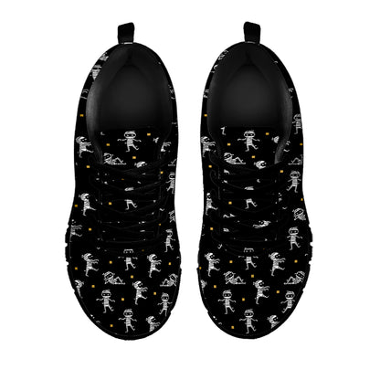 Cute Mummy Pattern Print Black Sneakers