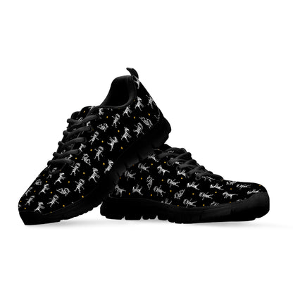 Cute Mummy Pattern Print Black Sneakers