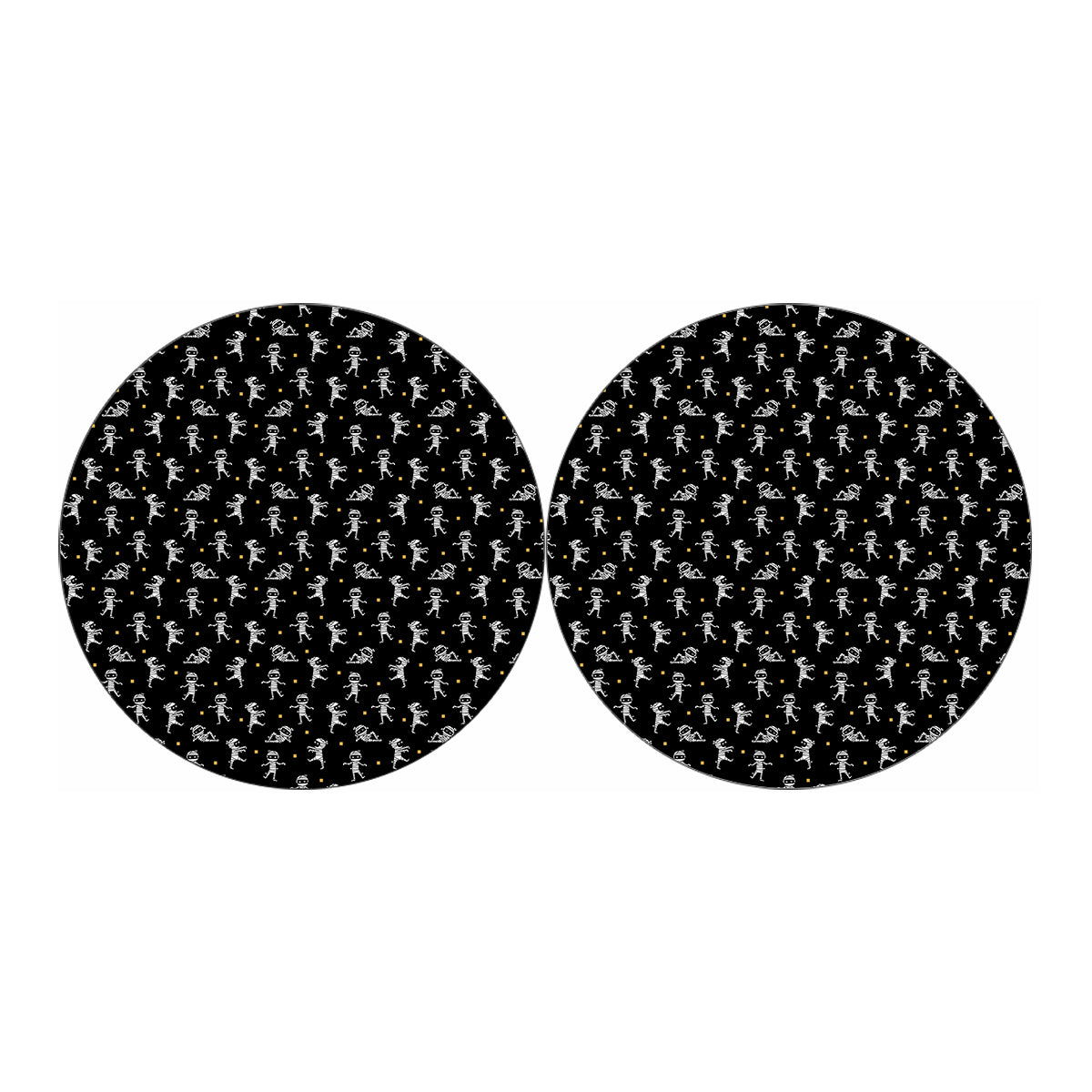 Cute Mummy Pattern Print Car Coasters