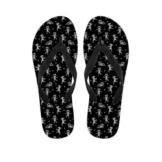 Cute Mummy Pattern Print Flip Flops