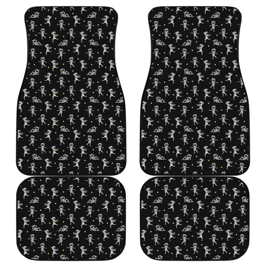 Cute Mummy Pattern Print Front and Back Car Floor Mats