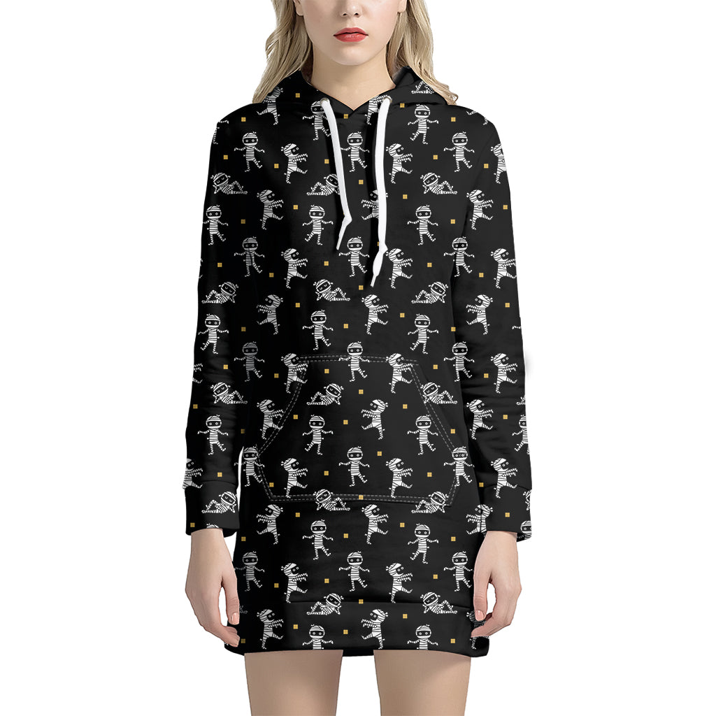 Cute Mummy Pattern Print Hoodie Dress