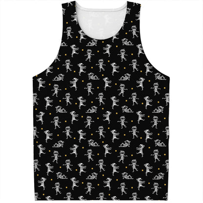 Cute Mummy Pattern Print Men's Tank Top