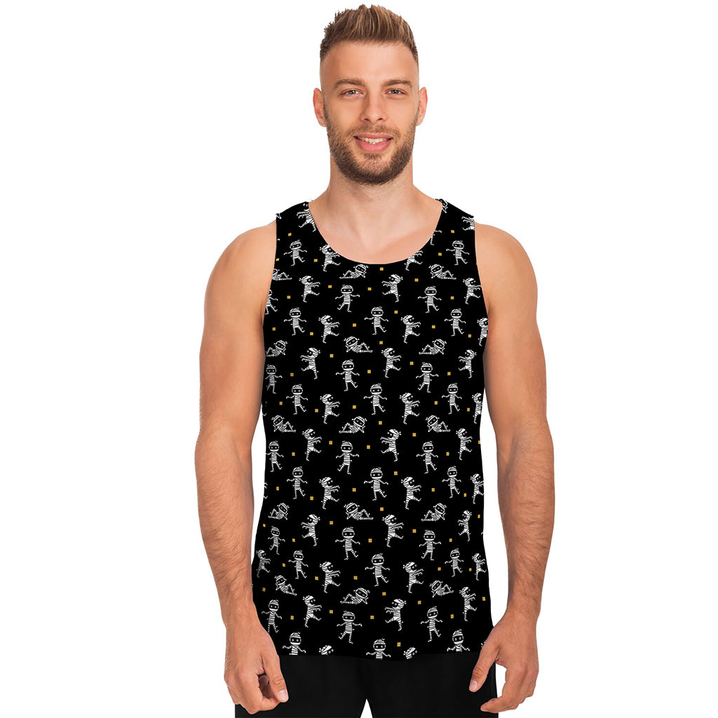 Cute Mummy Pattern Print Men's Tank Top