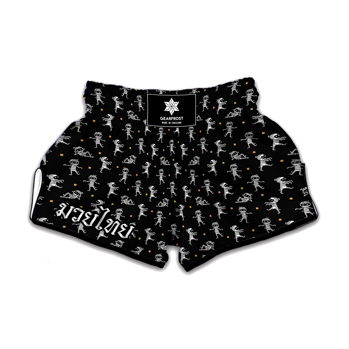 Cute Mummy Pattern Print Muay Thai Boxing Shorts