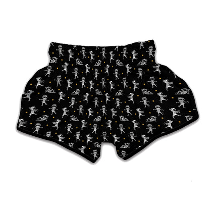 Cute Mummy Pattern Print Muay Thai Boxing Shorts