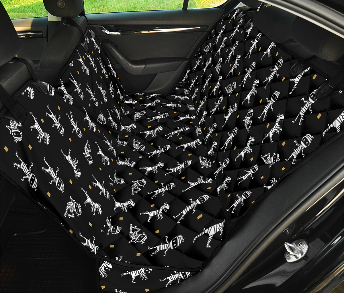 Cute Mummy Pattern Print Pet Car Back Seat Cover