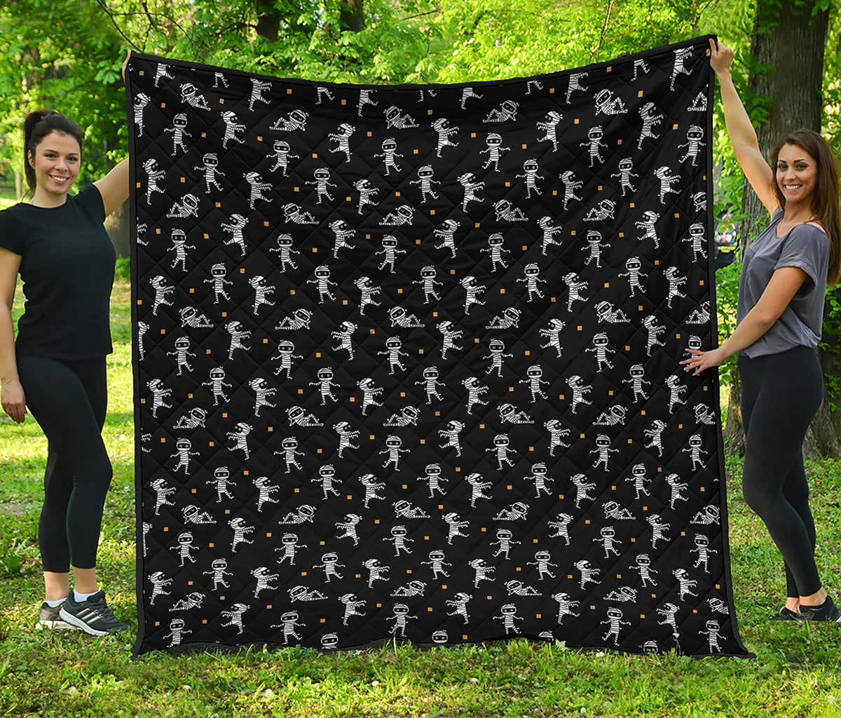 Cute Mummy Pattern Print Quilt