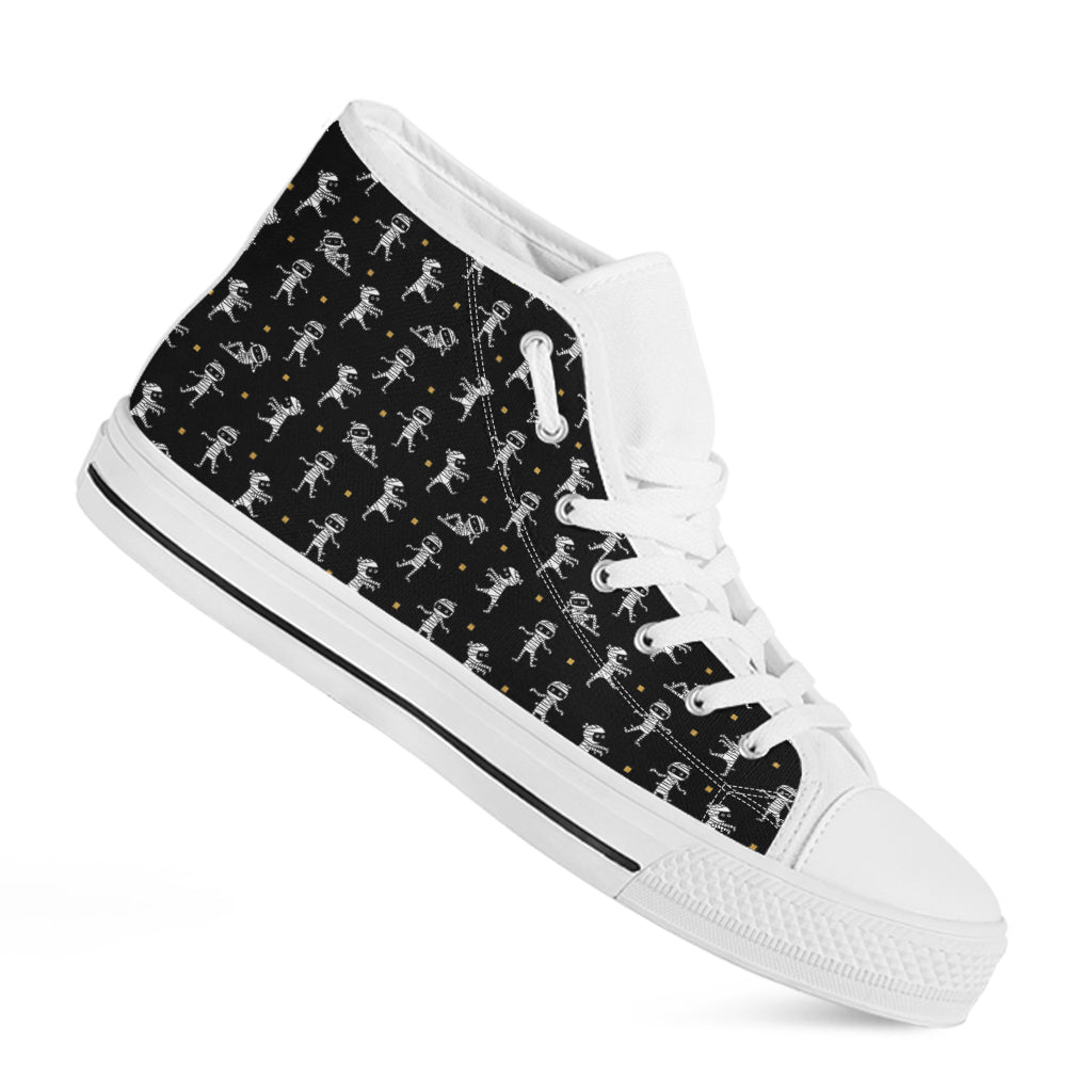 Cute Mummy Pattern Print White High Top Shoes