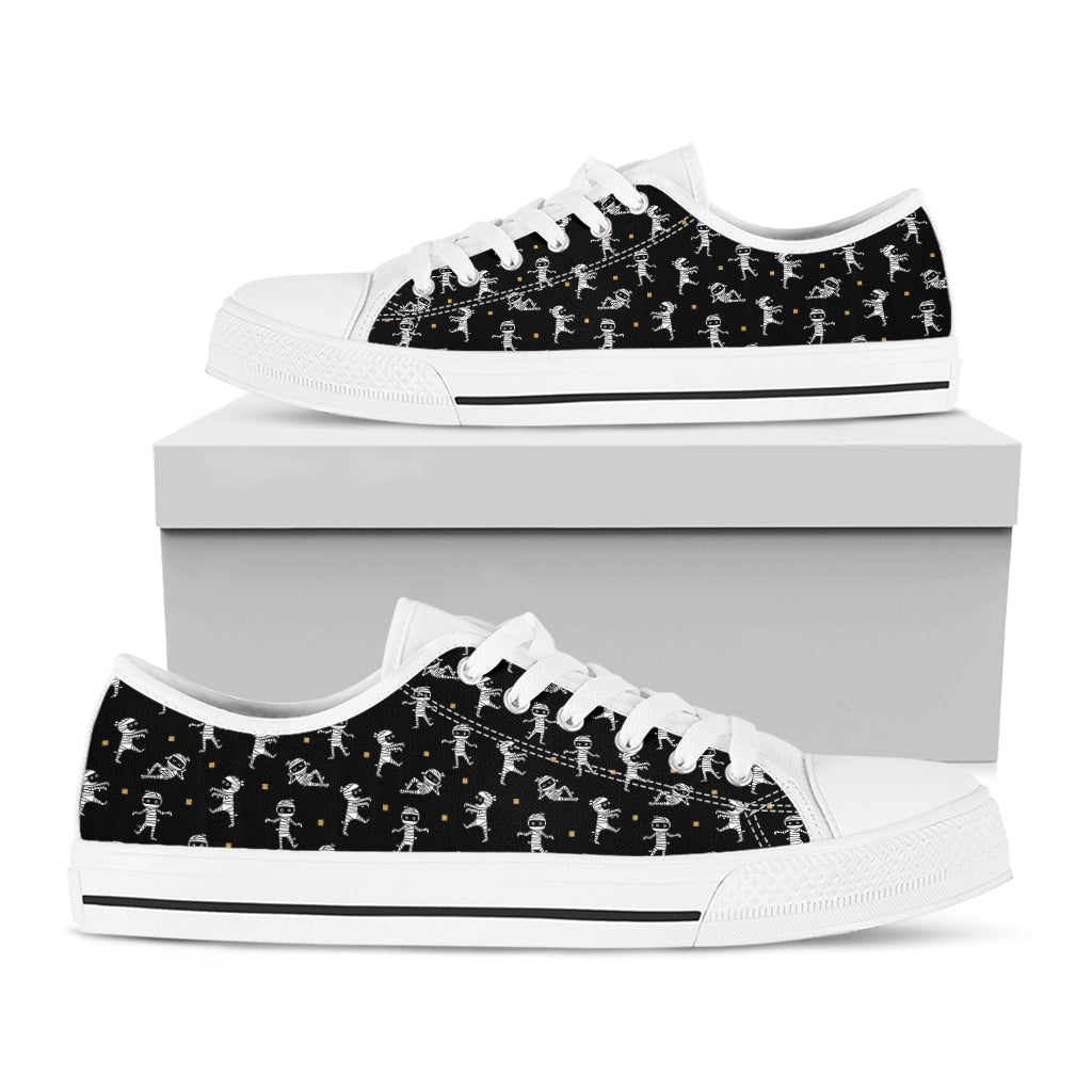 Cute Mummy Pattern Print White Low Top Shoes