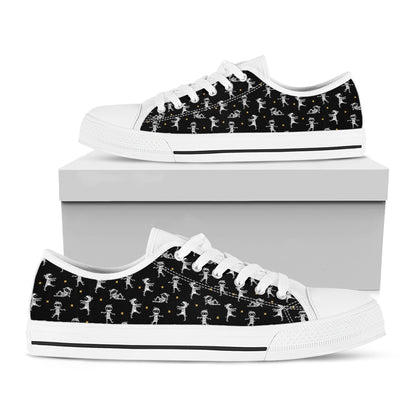 Cute Mummy Pattern Print White Low Top Shoes