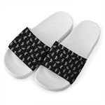 Cute Mummy Pattern Print White Slide Sandals