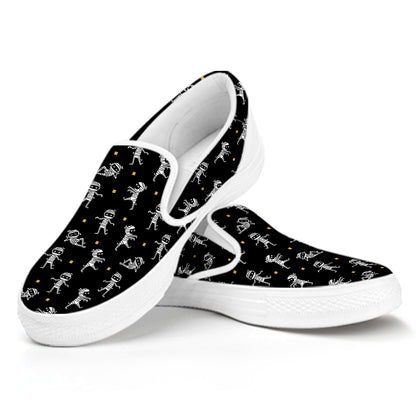 Cute Mummy Pattern Print White Slip On Shoes