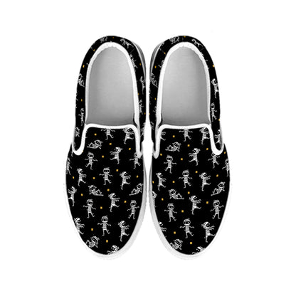 Cute Mummy Pattern Print White Slip On Shoes