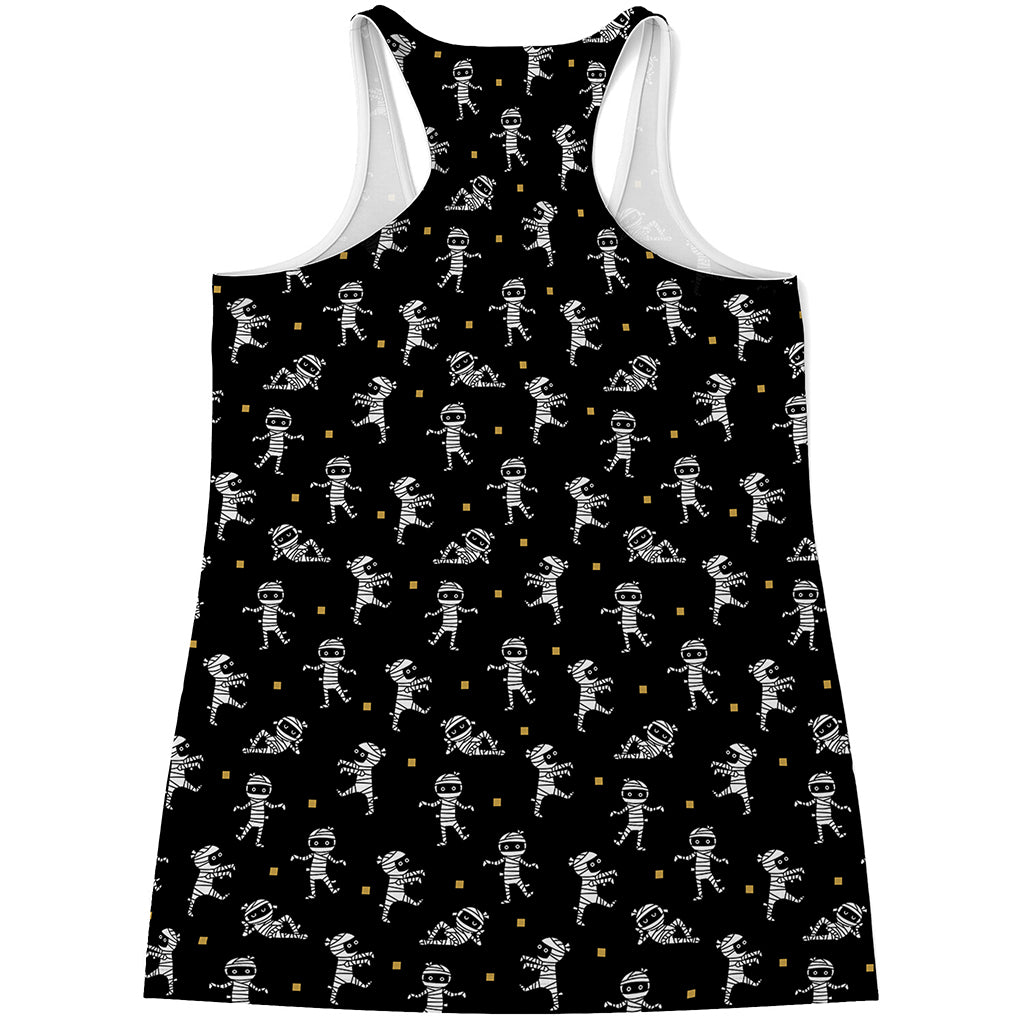Cute Mummy Pattern Print Women's Racerback Tank Top