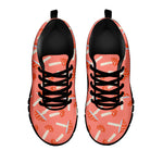 Cute Mushroom Pattern Print Black Sneakers