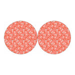 Cute Mushroom Pattern Print Car Coasters