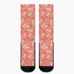 Cute Mushroom Pattern Print Crew Socks
