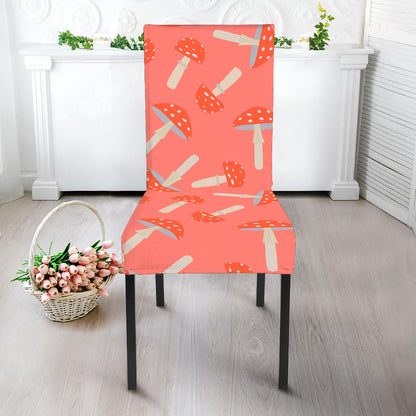 Cute Mushroom Pattern Print Dining Chair Slipcover
