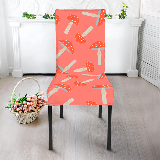 Cute Mushroom Pattern Print Dining Chair Slipcover