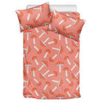 Cute Mushroom Pattern Print Duvet Cover Bedding Set