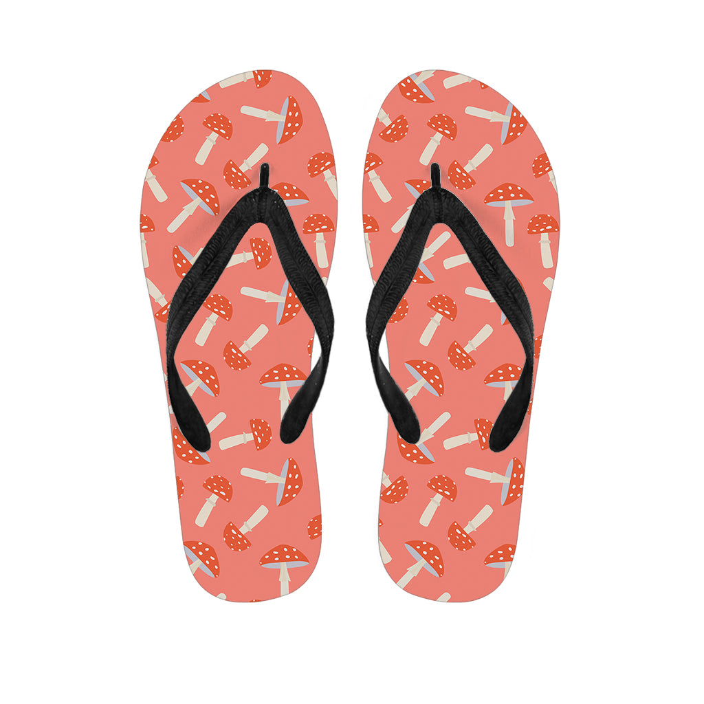 Cute Mushroom Pattern Print Flip Flops