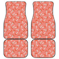 Cute Mushroom Pattern Print Front and Back Car Floor Mats