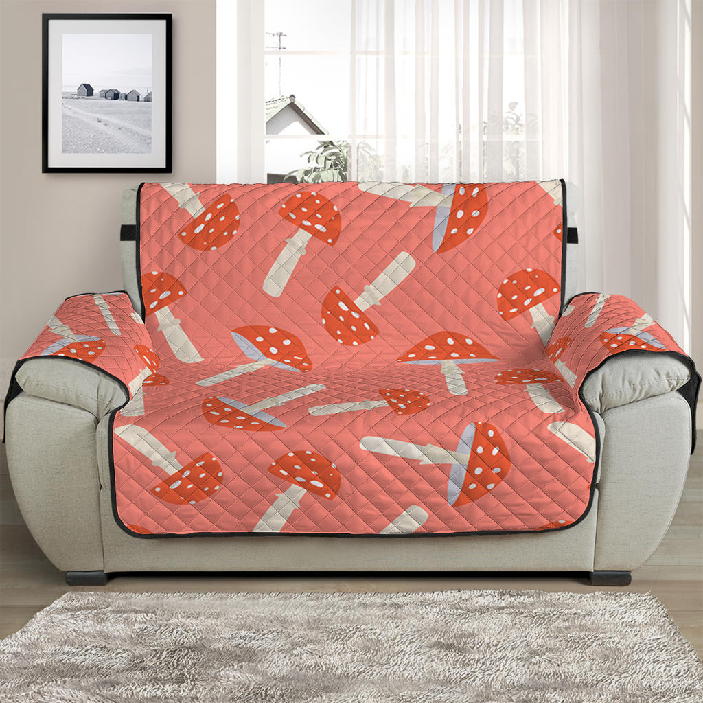 Cute Mushroom Pattern Print Half Sofa Protector