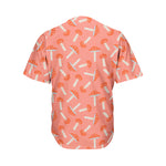 Cute Mushroom Pattern Print Men's Baseball Jersey