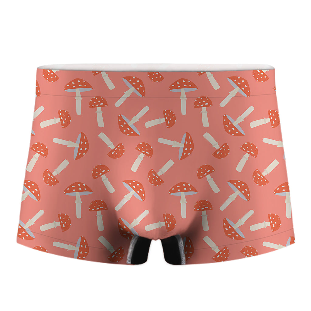 Cute Mushroom Pattern Print Men's Boxer Briefs