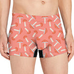 Cute Mushroom Pattern Print Men's Boxer Briefs