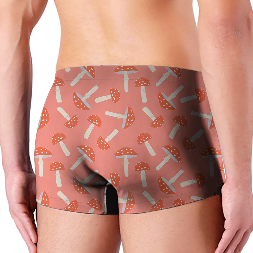 Cute Mushroom Pattern Print Men's Boxer Briefs