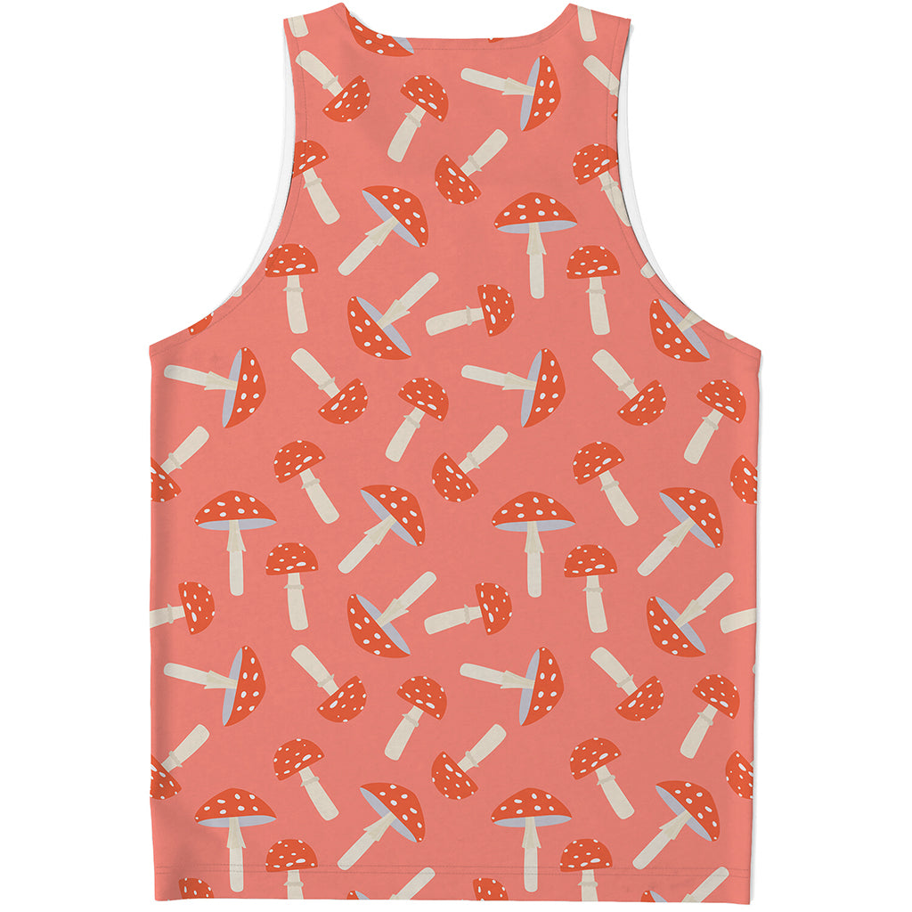 Cute Mushroom Pattern Print Men's Tank Top