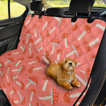 Cute Mushroom Pattern Print Pet Car Back Seat Cover