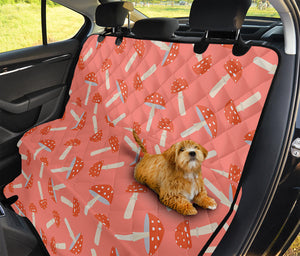 Cute Mushroom Pattern Print Pet Car Back Seat Cover