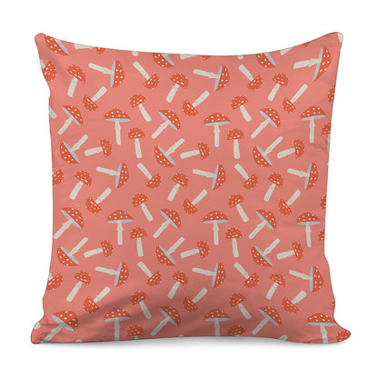 Cute Mushroom Pattern Print Pillow Cover