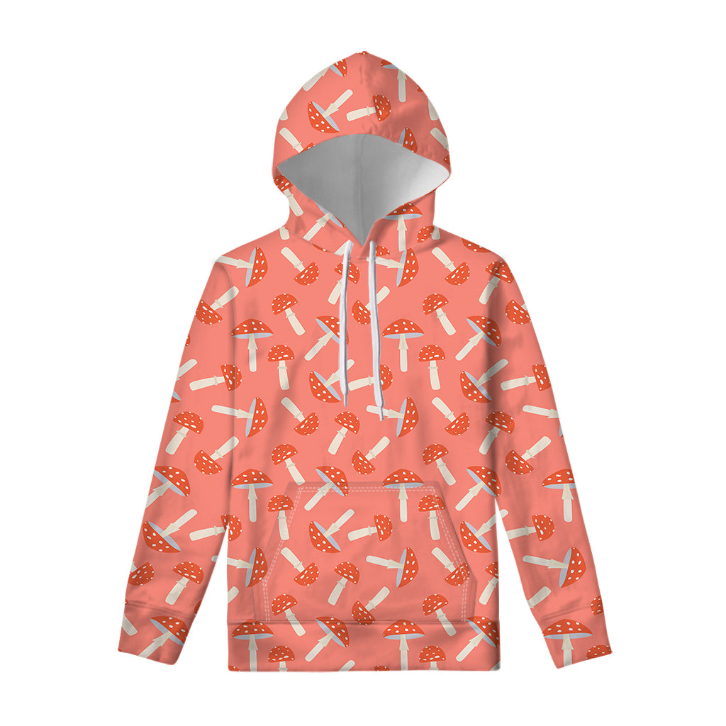 Cute Mushroom Pattern Print Pullover Hoodie