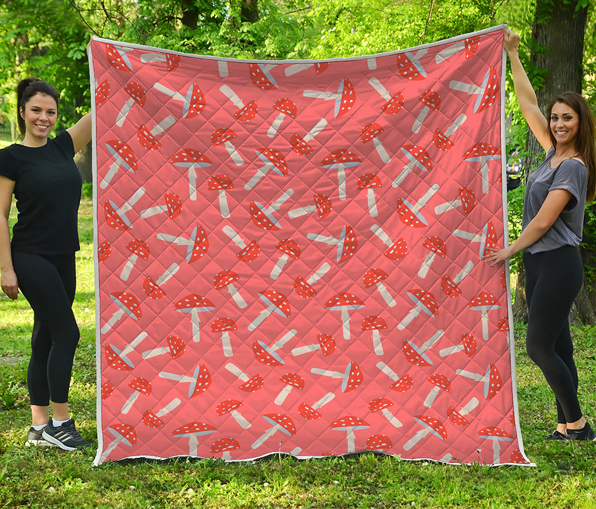 Cute Mushroom Pattern Print Quilt