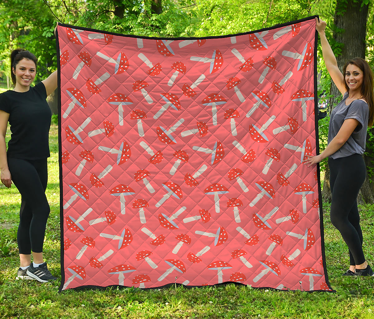 Cute Mushroom Pattern Print Quilt