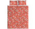 Cute Mushroom Pattern Print Quilt Bed Set