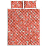 Cute Mushroom Pattern Print Quilt Bed Set