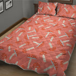 Cute Mushroom Pattern Print Quilt Bed Set