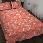 Cute Mushroom Pattern Print Quilt Bed Set